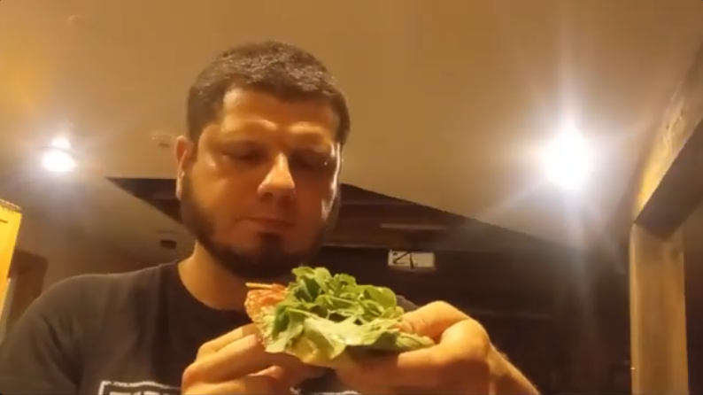 Homegrown Arugula and Prosciutto Pizza