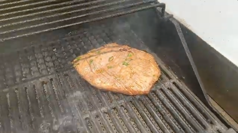 Carne Asada on the grill