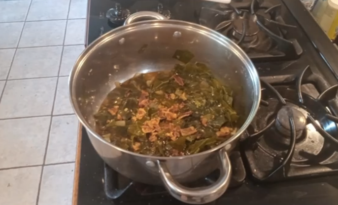 Collard Greens with Bacon and Onions