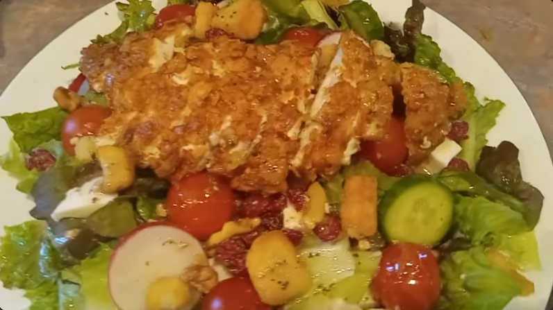 Garden Salad with Dorito Chicken Tenders