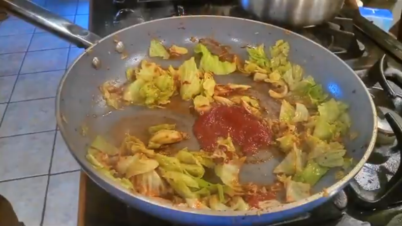 Cooking cabbage